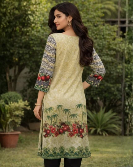 Women's Black Tussal Lawn Digital Pret