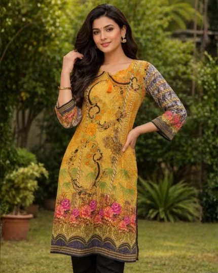 Women's Digital Print Lawn Cotton Tunic