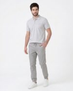 Maxx Men's Grey White Polo Shirt - 100% Combed Cotton Pique - Image 3