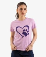 Women's Single Jersey Crew Neck with Chest print