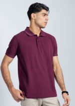 Maxx Men's Burgundy Polo Shirt - 100% Combed Cotton Pique Casual Top
