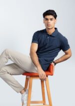 Maxx Men's Navy Blue Polo Shirt - 100% Combed Cotton Pique Slim Fit - Image 3
