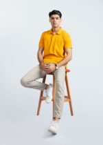 Maxx Men's Mustard Yellow Polo - 100% Combed Cotton Pique Casual Shirt - Image 3